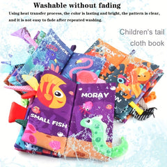 Baby Tail Cloth Book Animal Series Infant Early Education Toy