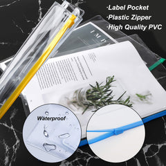 24pcs Plastic A4 Envelope Edge Folders 11 Colors for School & Office Supplies