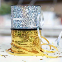 44m Christmas Balloon Ribbon Laser Crimped for Crafts Gift Wrapping