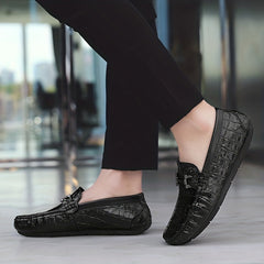 Women's Metal Buckle Flat Loafers Slip On Walking Shoes
