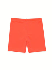 Girls Elastic Waist Short Leggings for Spring Summer