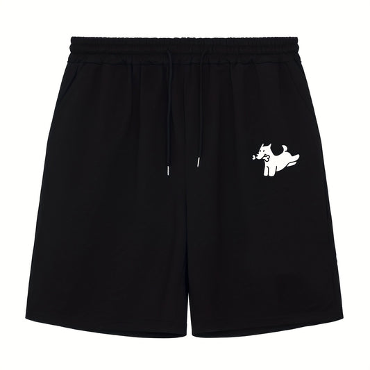 Men's Dog & Bone Print Workout Shorts