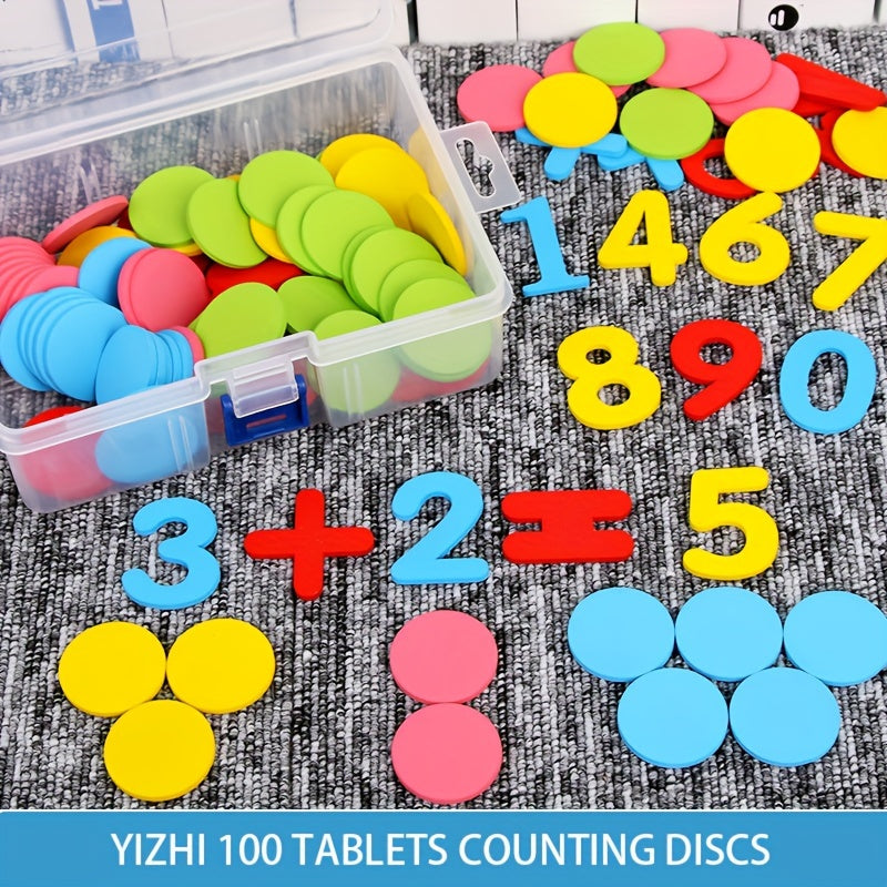 Colorful Counting Discs for Kids Math Toy Subtraction