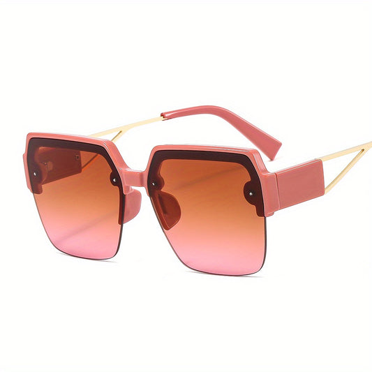 Oversized Square Frame Sunglasses Gradient Lens
