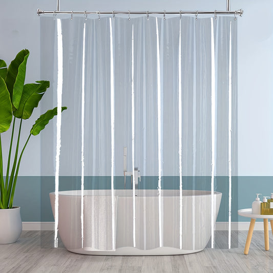 Clear Shower Curtain Liner Waterproof Lightweight Bathroom Accessory