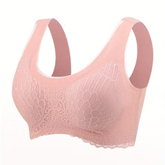 Full Coverage Wireless Lace Bra