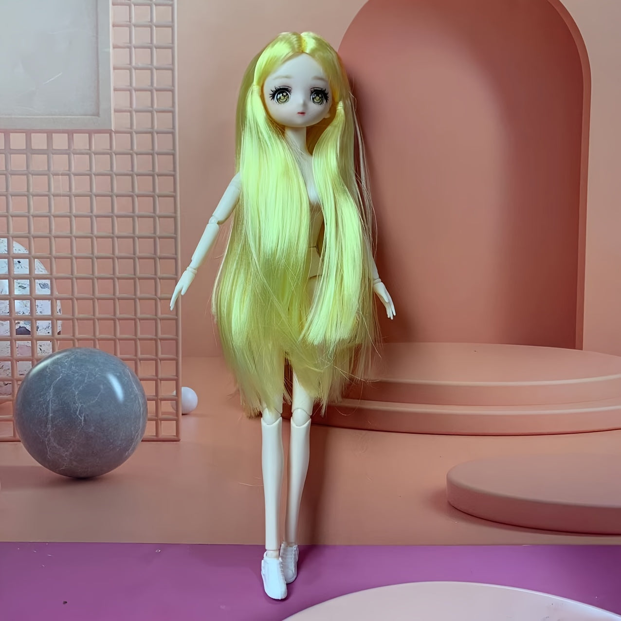 26 Doll 11 81inch Skinny Cartoon 3D Animation Face Dream Eyes 26 Flat Body Doll