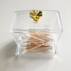 Transparent Storage Box for Q-tip and Cotton Pad