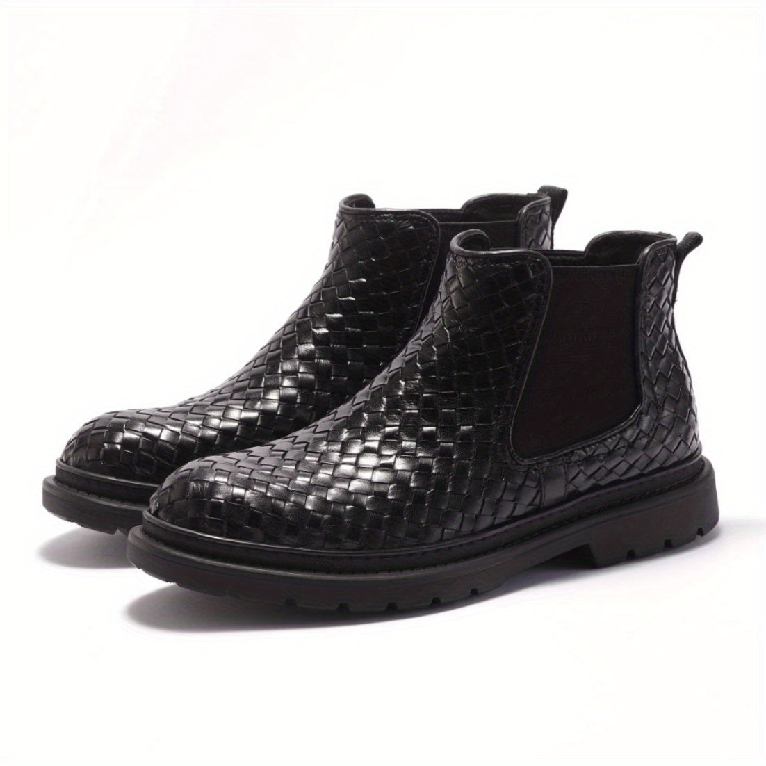 Men's Chelsea Boots Casual Mid Top Anti skid Slip On Boots