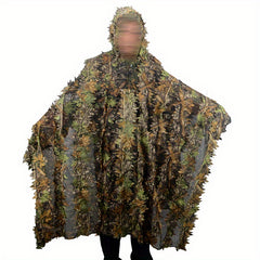 Leafy Camouflage Poncho Jacket for Jungle Shooting