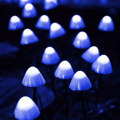 Solar Mushroom Lights 10ct Waterproof Patio Fairy Lights with Remote Control