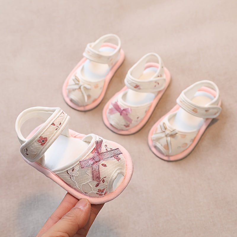 Breathable Baby Girl Sandals Lightweight Anti Slip Indoors Outdoors