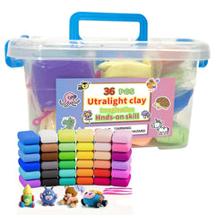 36 Colors Air Dry Clay Set with Sculpting Tools for Halloween Crafts