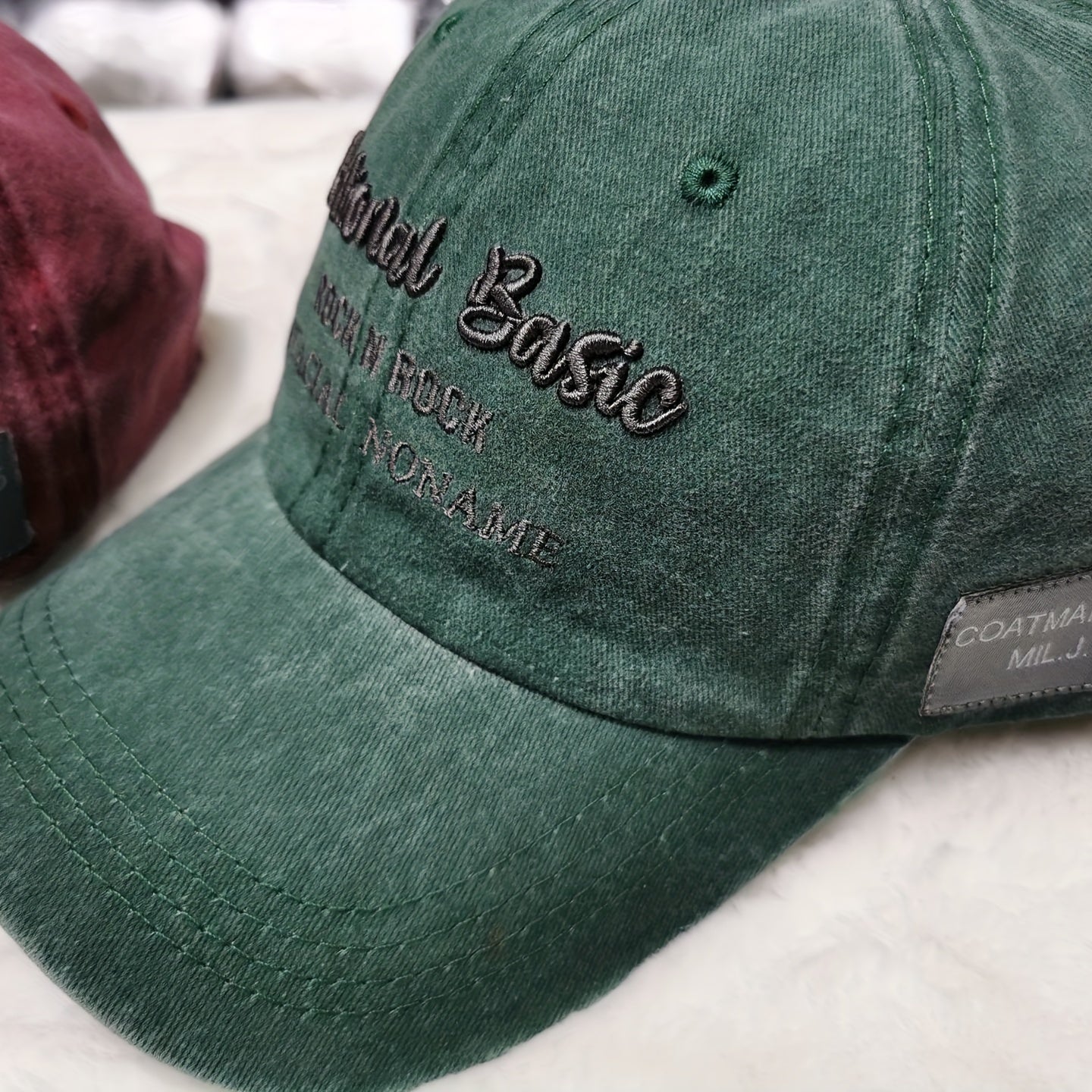 Embroidered Alphabet Baseball Cap Soft Top Cap Japanese Sun V