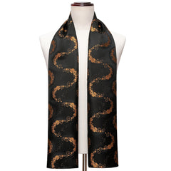 Barry Wang Mens Silk Paisley Floral Scarf Autumn Winter Shawl