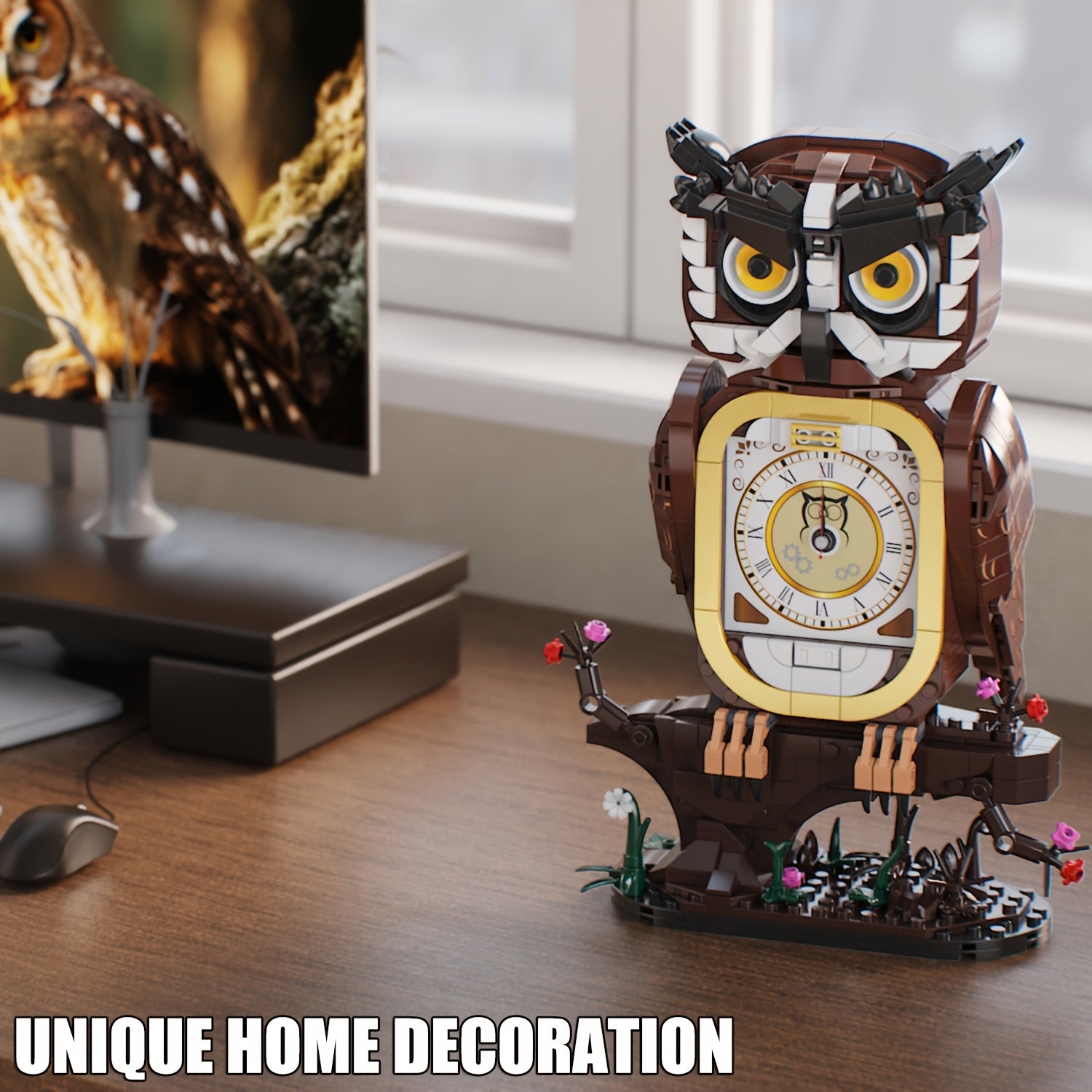 Owl Clock Building Blocks Toy Set for Kids