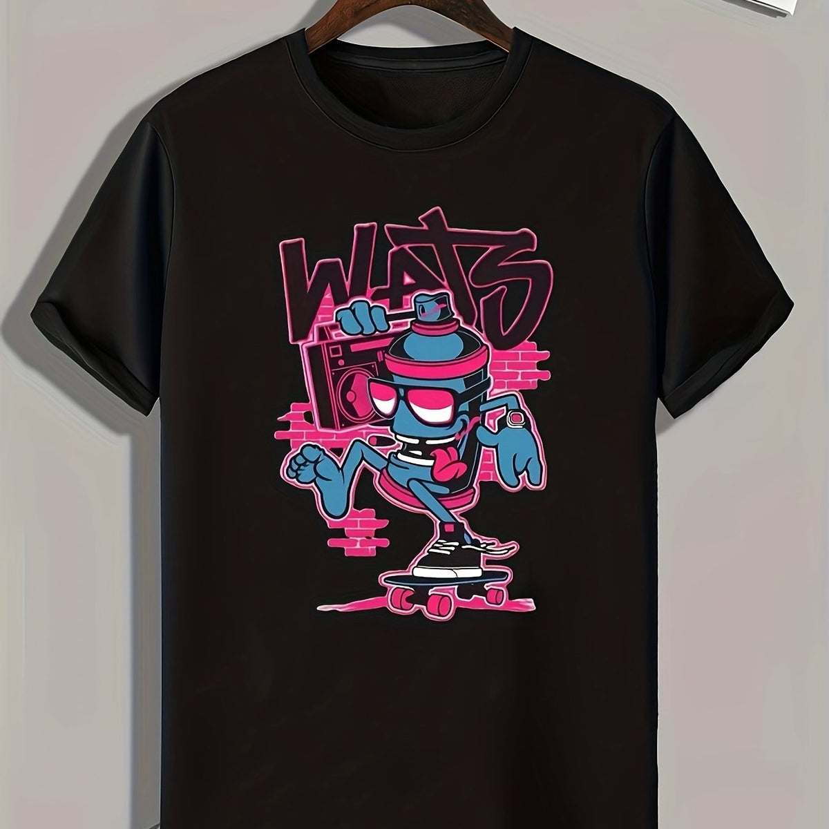 Skateboarding Print Men's Graphic T-shirt for Summer
