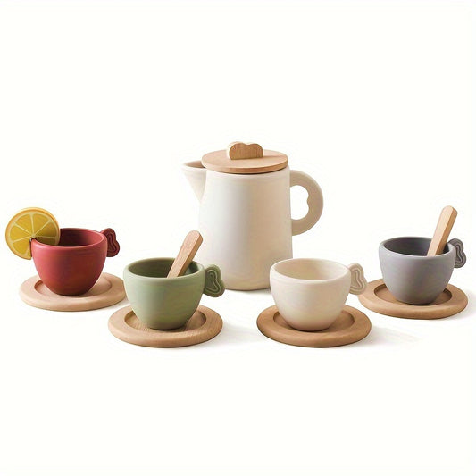 Wooden Afternoon Tea Play House Toys Set for Girls