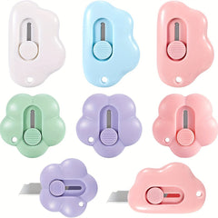 6 Pcs Mini Retractable Utility Cutter for Office School Art Supplies