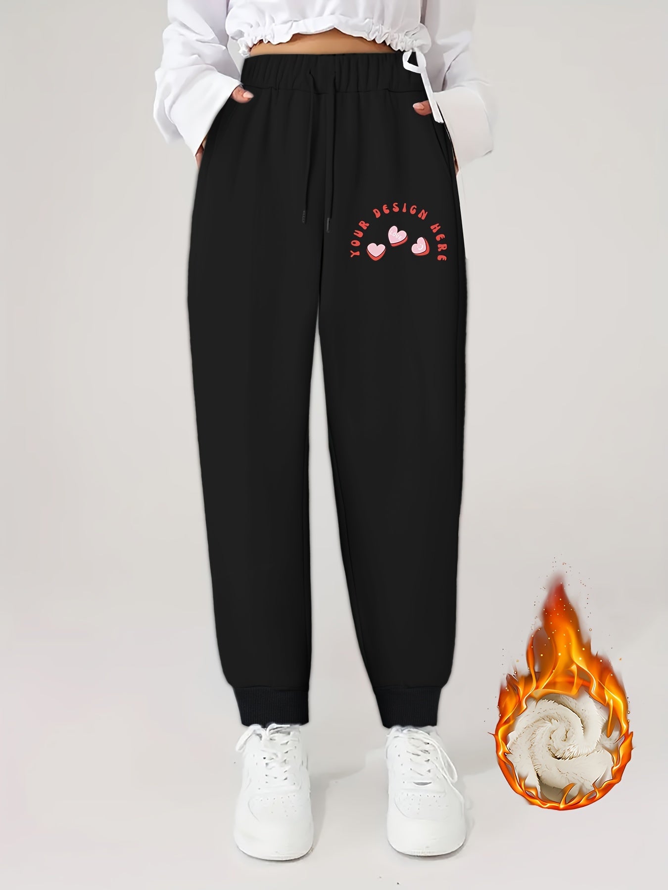 Women's Plus Size Fleece Liner Joggers