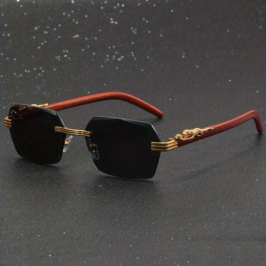 European Style Sunglasses with Marine Lens and Leopard Design