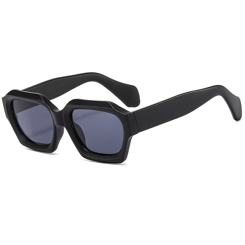 Thick Frame Rect Sunglasses Vintage Shades Women's Eyewear
