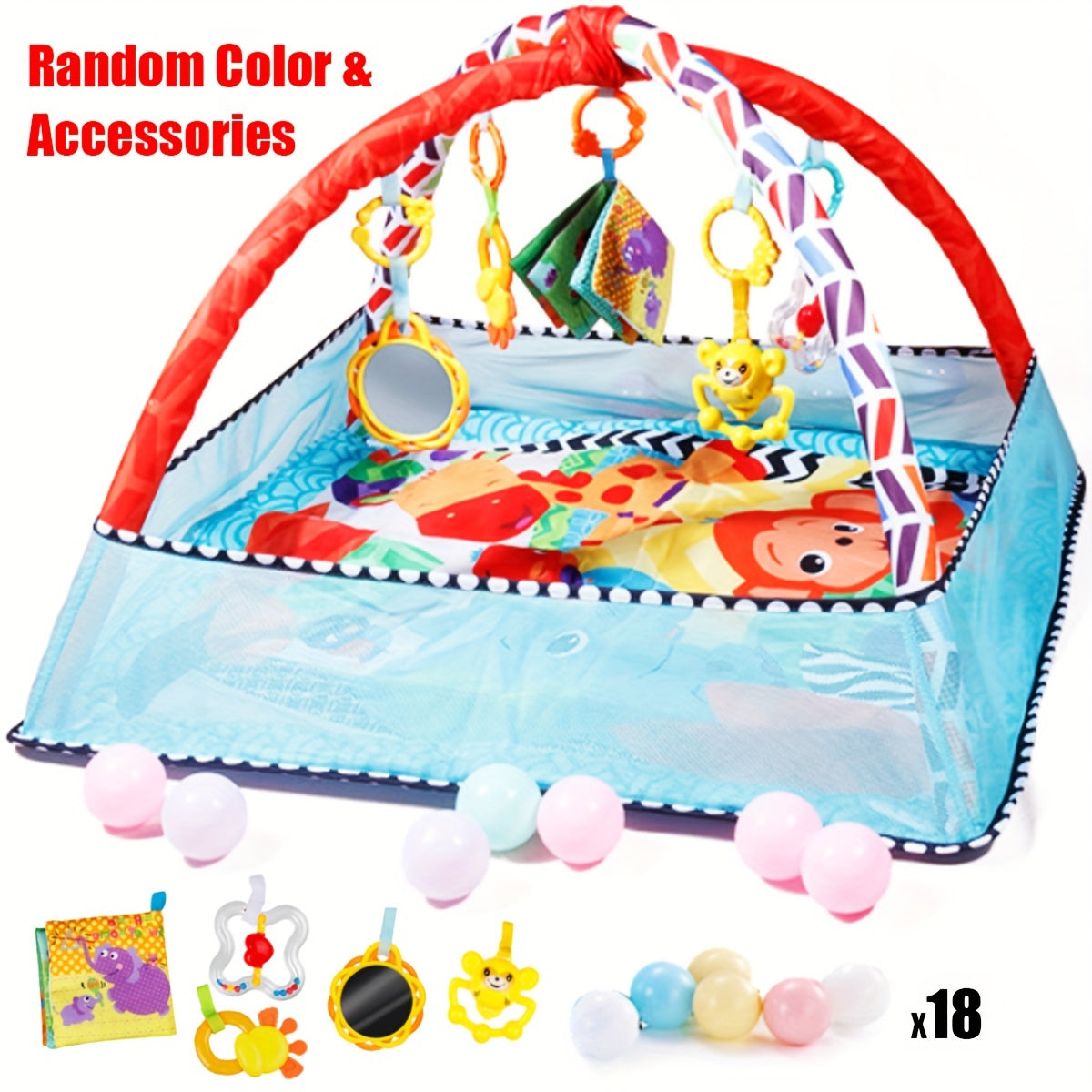 Baby Playpen Gym Hanging Toys Activity Play Mat for Exercise Development