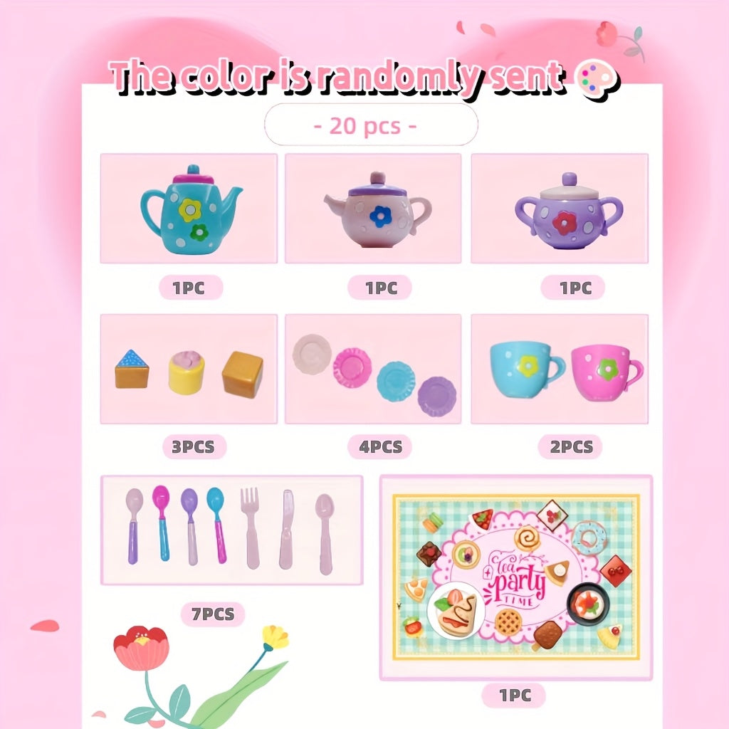 Kids Tea Set Toy with Cake and Teapot