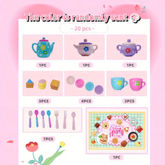 Kids Tea Set Toy with Cake and Teapot