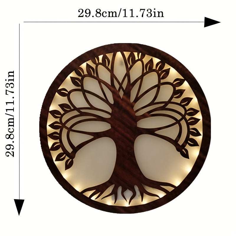 LED Wooden Carving Lamp Retro Hanging Home Decoration