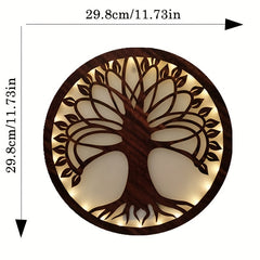 LED Wooden Carving Lamp Retro Hanging Home Decoration
