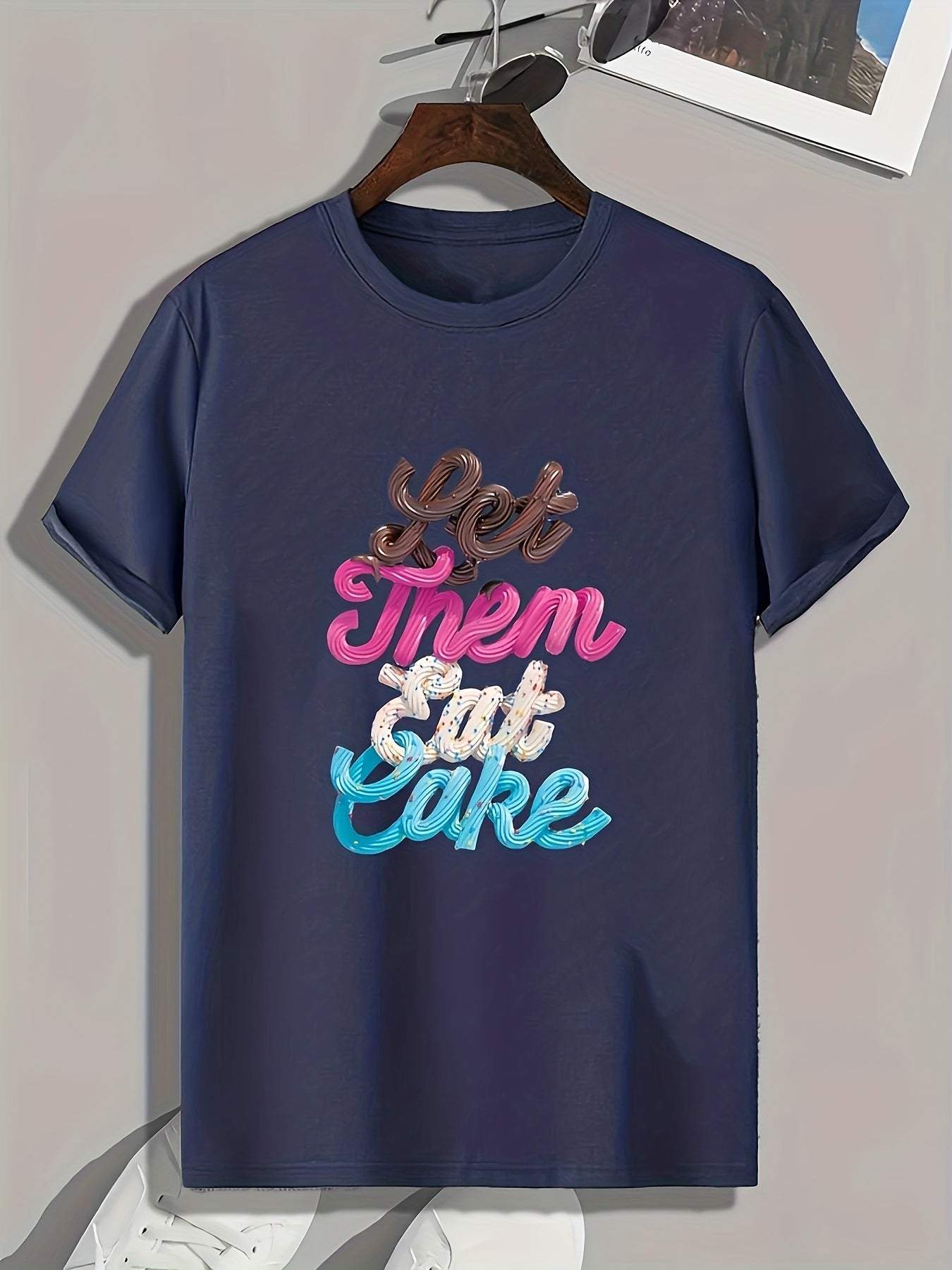 Creative Letters Print Men's Graphic T shirt Casual Comfy Tees For Summer