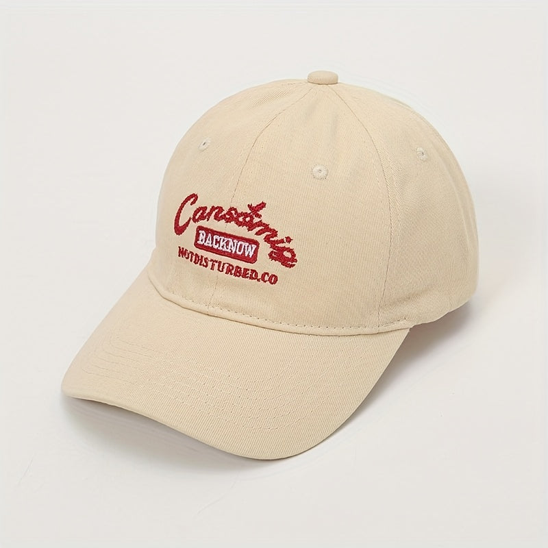 Letter Embroidery Baseball Cap Hip Hop Solid Cotton Dad Hats