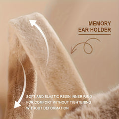 Stylish Plush Ear Warmers Lightweight & Foldable for Winter Comfort
