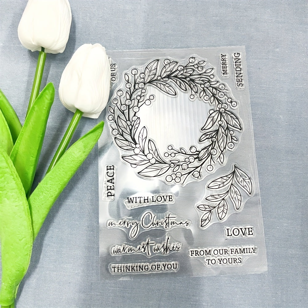 10x16cm Plant English Transparent Silicone Stamp