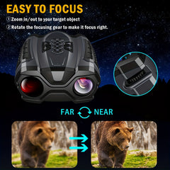 Night Vision 4K Infrared Binoculars 10X Digital Zoom 32GB Card