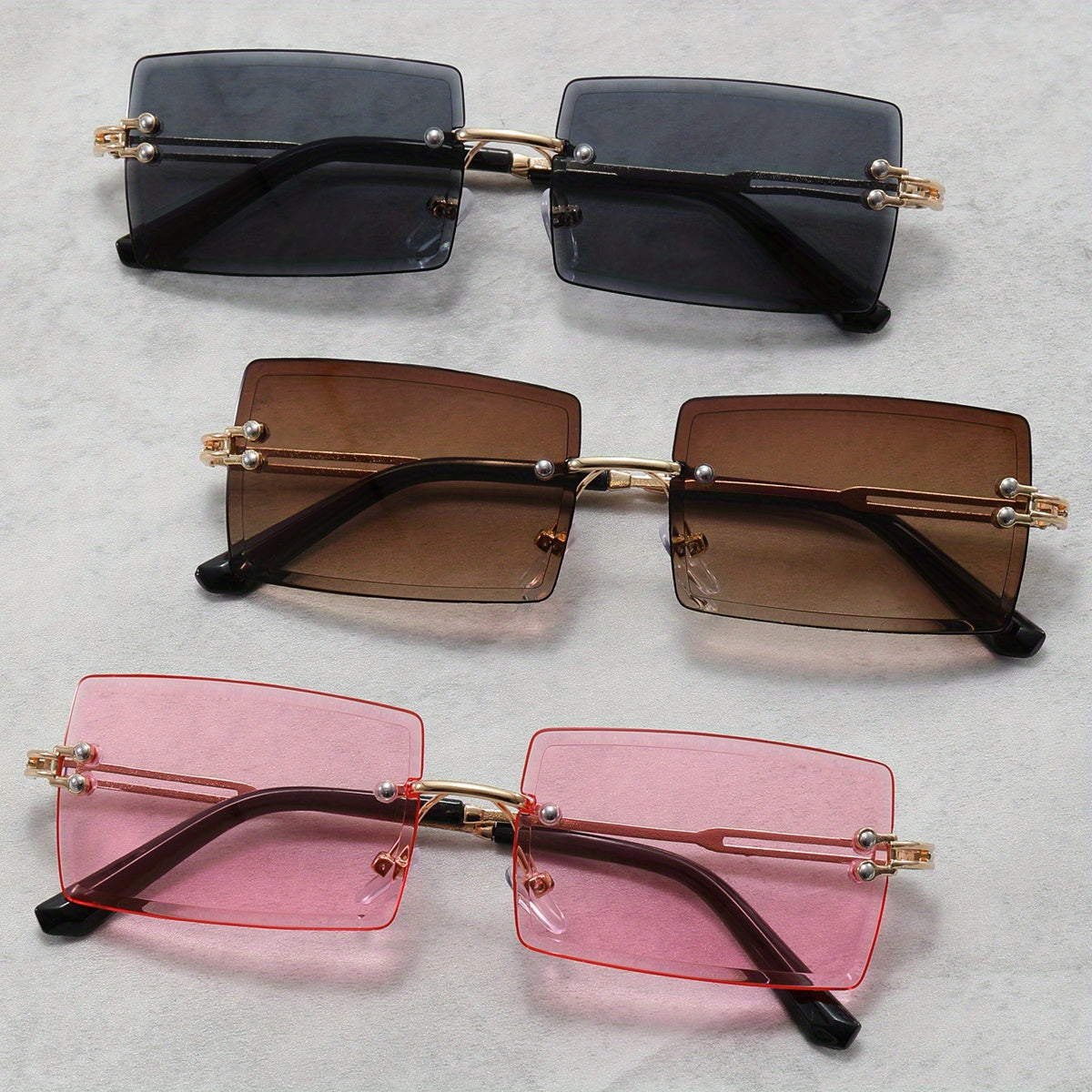 Men's Rimless UV Protection Sports Sunglasses for Cycling Fishing