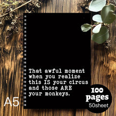 Funny Quote Spiral Notebook for Office Manager