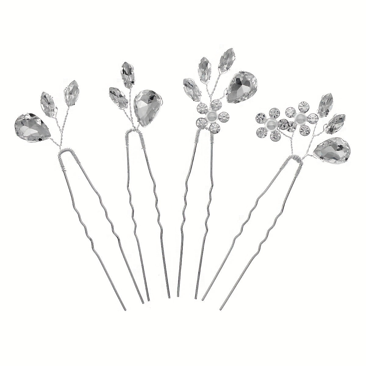 Crystal U Shaped Hairpin Bridal Head Jewelry