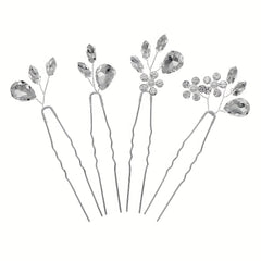 Crystal U Shaped Hairpin Bridal Head Jewelry