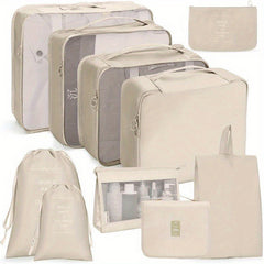 10 Pcs Travel Luggage Bags Lightweight Dustproof Clothes Organizers