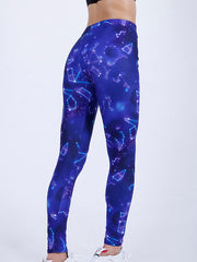 Women's Constellation Printed Yoga Pants High Waist Leggings