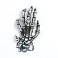 Skull Hand Rhinestone Belt Buckle Rock Punk Metal Accessories
