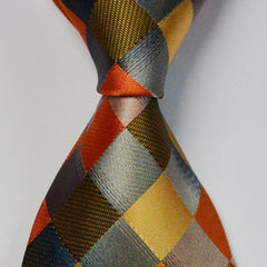 Men's Classic Necktie Patterned Tie Business Tie Grid Party Wedding Tie