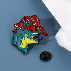 Frog Mushroom Enamel Brooch Backpacks Jackets Hats Scarves Pants Pins