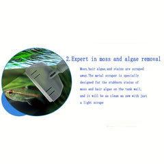 Fish Tank Glass Cleaning Brush Aquarium Tools Algae Scraping Long Handle