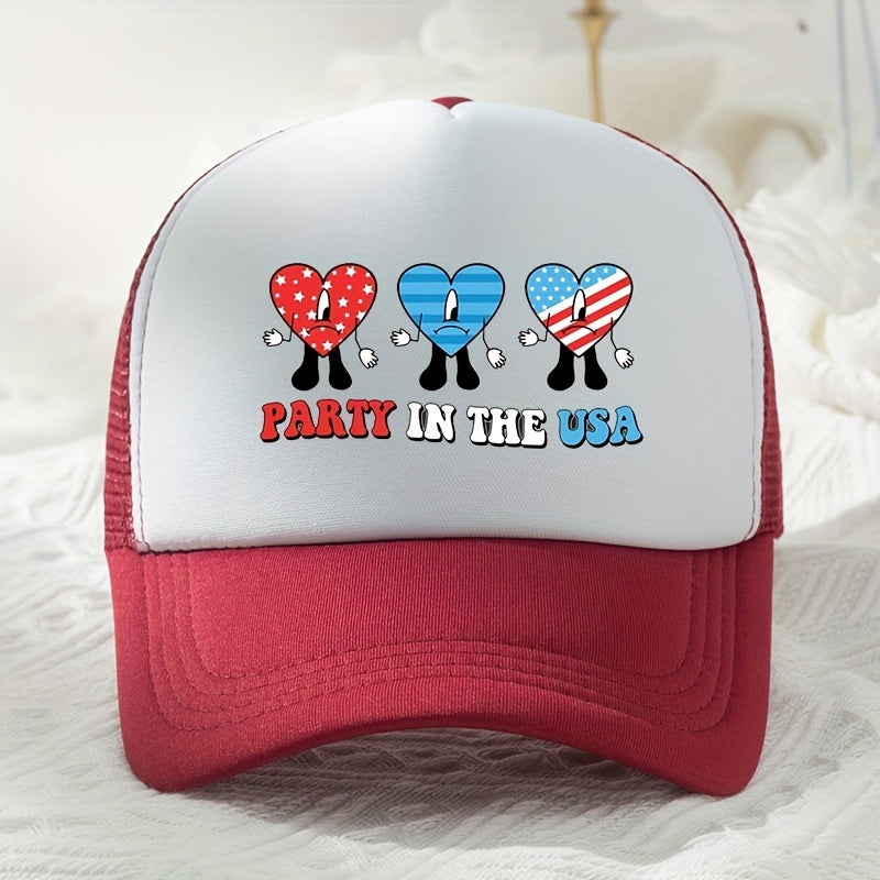 Cartoon Trucker Hat Mesh Breathable Sports Dad Hats For Women & Men