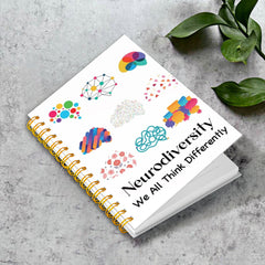 Neurodiversity Think Different Notebook Colorful Brain Illustrations 50 Pages