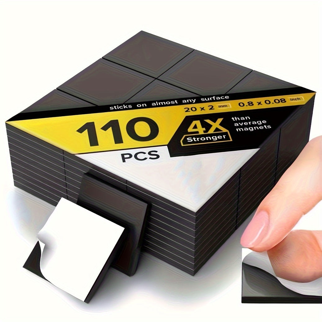 Self Adhesive Magnetic Squares 4.5x4.5 - Flexible Sticky Magnets