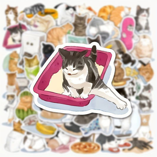 Cat Graffiti Stickers Notebook Water Cup DIY Creative Toys